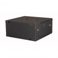 Шкаф 19" телекоммуникационный настенный, 4U 280x600х600 мм, дверь стекло, черный